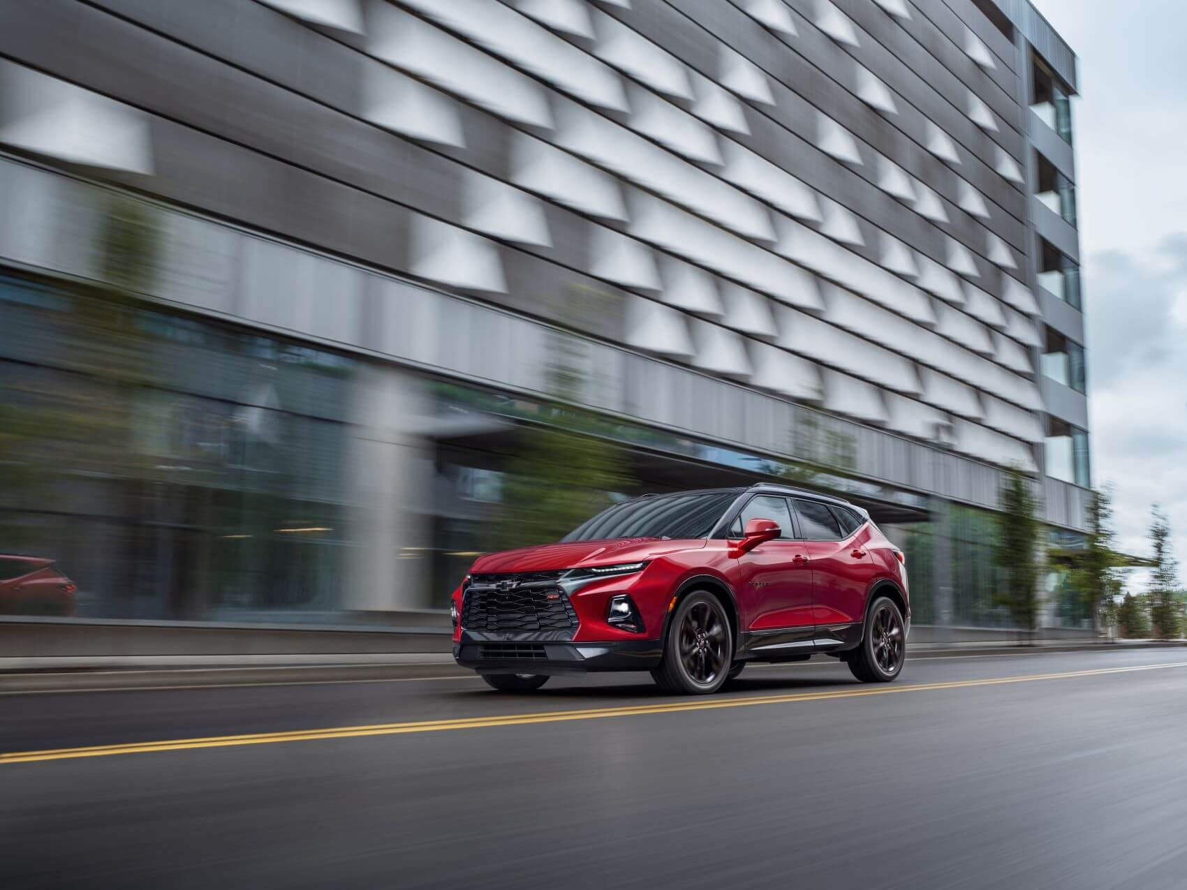 2022 Chevy Blazer Red in Action