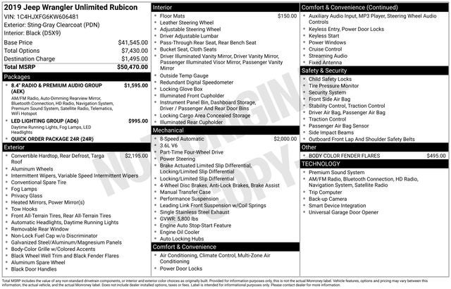 2019 Jeep Wrangler Unlimited Rubicon 4x4