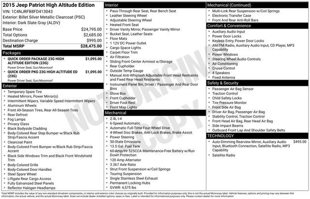 2015 Jeep Patriot Latitude