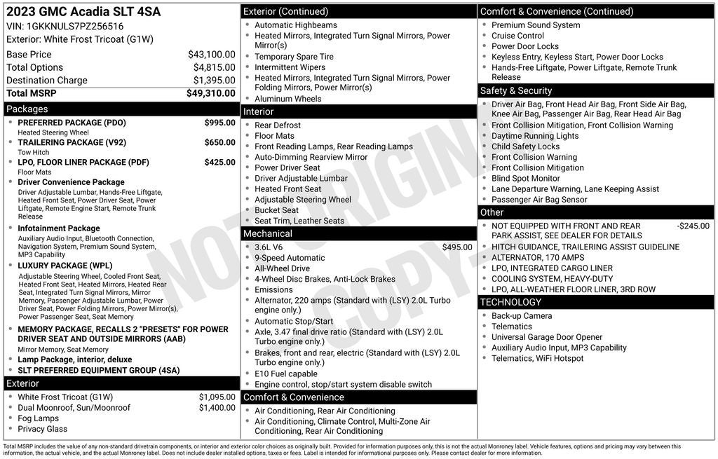 2023 GMC Acadia SLT