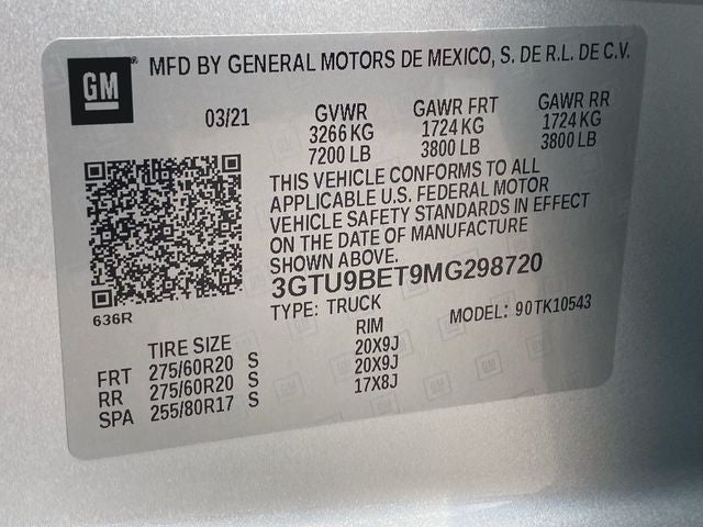 2021 GMC Sierra 1500 SLE
