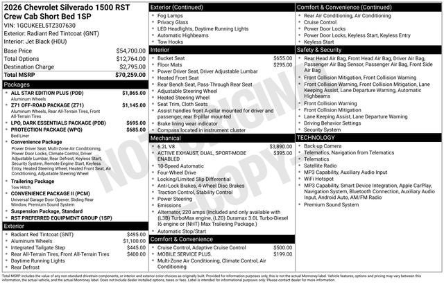 2026 Chevrolet Silverado 1500 RST
