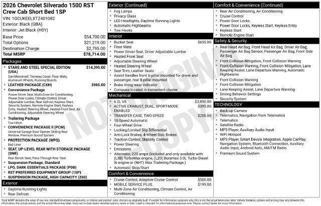 2026 Chevrolet Silverado 1500 RST