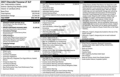 2027 Chevrolet Traverse LT