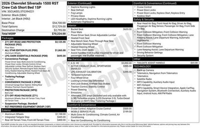 2026 Chevrolet Silverado 1500 RST