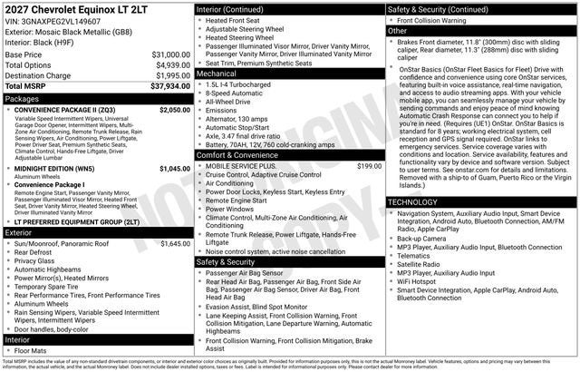 2027 Chevrolet Equinox LT