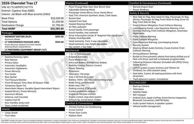 2026 Chevrolet Trax LT