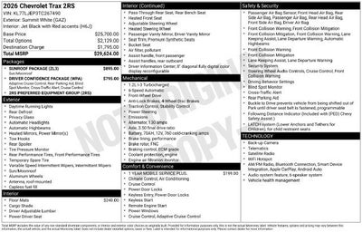 2026 Chevrolet Trax 2RS
