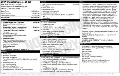 2027 Chevrolet Traverse LT