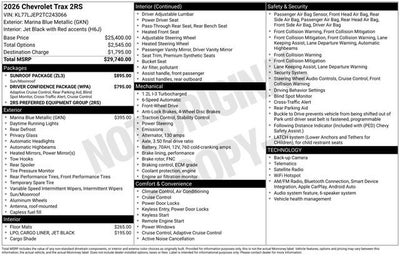 2026 Chevrolet Trax 2RS