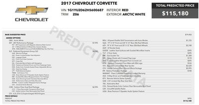 2017 Chevrolet Corvette Z06 Z06 3LZ