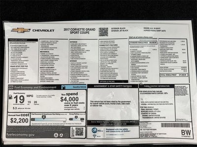 2017 Chevrolet Corvette Grand Sport Grand Sport 2LT